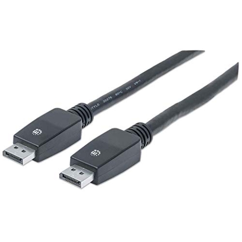 Manhattan 354110 Kabel (DisplayPort-Stecker auf DisplayPort-Stecker) 5m schwarz
