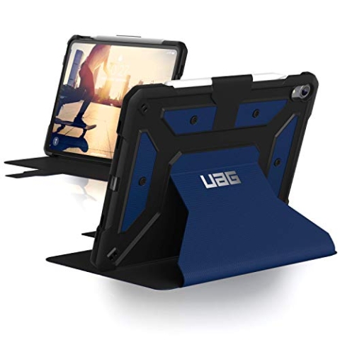 Urban Armor Gear Schutzhülle nach US-Militärstandard für Apple iPad 11 Zoll (2018) - blau (cobalt) [Verstärkte Ecken, Wake/Sleep, Sturzfest, Standfunktion] - 121406115050