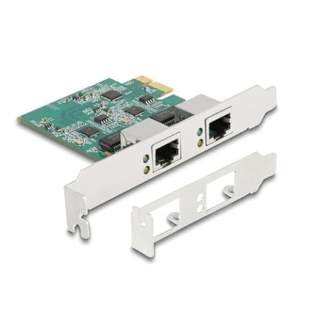 DeLOCK PCI Express x1 Karte zu 2 x RJ45 2,5 Gigabit LAN RTL8125
