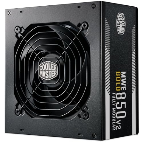 Cooler Master MWE Gold 850 V2 ATX 3.1 Vollmodulares Netzteil – ATX 3.1-Unterstützung, 80 Plus Gold, 850 Watt PC-Netzteil, PCIe 5.1-Verkabelung, 120 mm HDB-Lüfter, Hochtemperaturschwelle