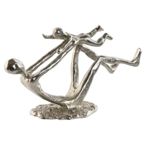 Home ESPRIT Dekorative Figur, silberfarben, 25 x 8 x 14 cm (2 Stück)
