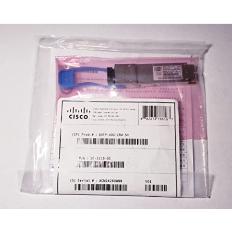 Cisco QSFP-40G-LR4-S= Fiber Optic 1310nm 40000Mbit/s QSFP Netzwerktransceiver Module - Netzwerktransceiver Module (4000 Mbit/s, QSFP, LC, IEEE 802.3ba, LR, 40GBASE-LR4)
