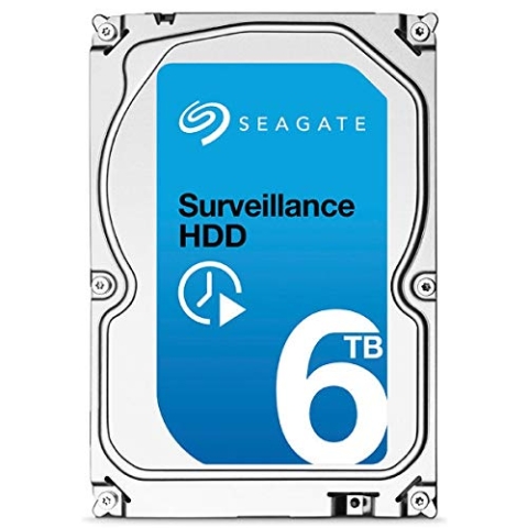 Seagate Surveillance HDD - 6 TB - interne Festplatte, ST6000VX001 (3,5 Zoll), 128 MB Cache, SATA III für den Überwachungsbereich