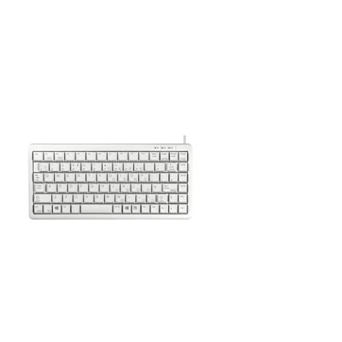 CHERRY G84-4100, Kompakte Mechanische Tastatur, UK-Layout (QWERTY), Mit Windows-Tasten, Kabelgebunden (USB & PS/2), CHERRY ML Switches, Hellgrau