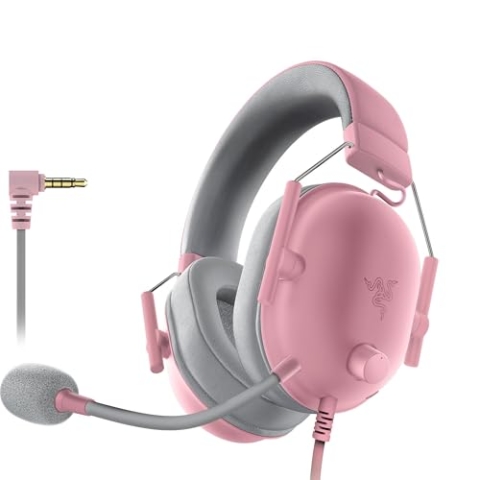Razer BlackShark V2 X (Playstation) - Kabelgebundenes E-Sports Headset für Playstation 5 Konsole (250g, Nierenmikrofon, 50mm Treiber, Passive Geräuschunterdrückung, 3,5mm Klinke) Quartz