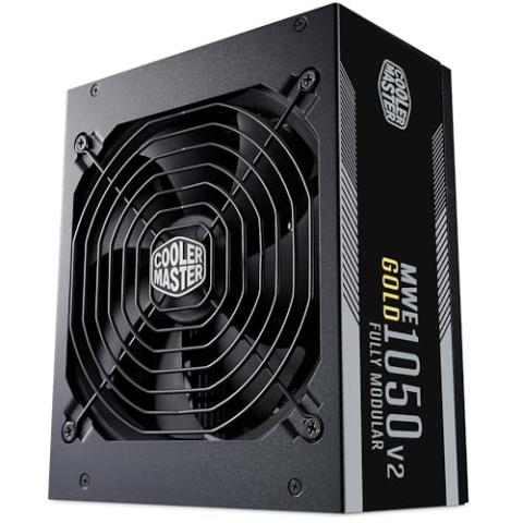 Cooler Master MWE Gold 1050 V2 ATX 3.1 Vollmodulares Netzteil – ATX 3.1-Unterstützung, 80 Plus Gold, 1050 Watt PC-Netzteil, PCIe 5.1-Verkabelung, 140 mm FDB-Lüfter, Hochtemperaturschwelle