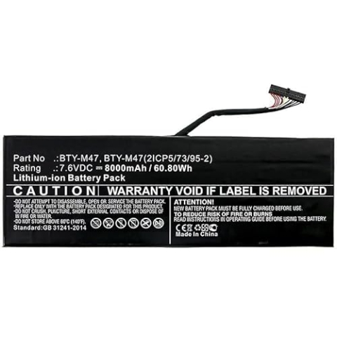 CoreParts Laptop Battery for MSI 61WH Li-ion 7.6V 8Ah GS40, W125873185 (61WH Li-ion 7.6V 8Ah GS40, GS40 6QD, GS40 6QD Phantom)
