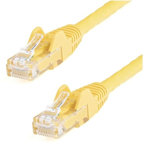 StarTech.com CAT6-Ethernet-Kabel, 3 m, CAT6-Gigabit-Ethernet-Kabel, 650 MHz, 100 W, PoE++ RJ45 UTP Kategorie 6, Netzwerk-/Patchkabel, snagless, Fluke-getestet, UL/TIA-Zertifiziert (N6PATCH10YL)