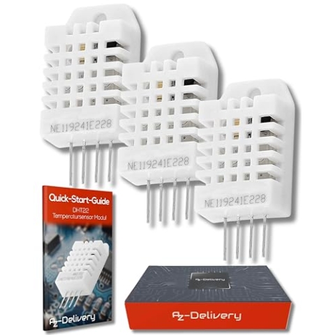 AZDelivery 25 x DHT22 AM2302 Temperatursensor und Luftfeuchtigkeitssensor kompatibel mit Arduino und Raspberry Pi inklusive E-Book!
