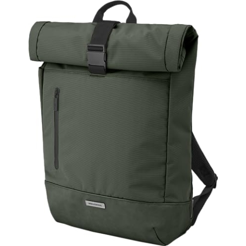 Moleskine Sac à Dos Enroulé Collection Metro, Sac à Ordinateur Vertical, Sac à Dos pour Ordinateur Portable, Notebook, Ipad, Ordinateur jusqu'à 15", Dimensions 50x32x13 Cm, Vert