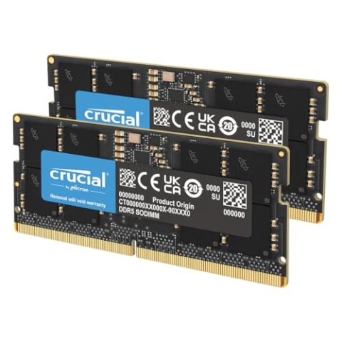 Crucial DDR5 RAM 16GB Kit (2x8GB) 5600MHz SODIMM, Arbeitsspeicher für Laptop/Notebook, Mini PC, Hochleistungs-RAM (auch 5200MHz / 4800MHz), CL46 - CT2K8G56C46S5