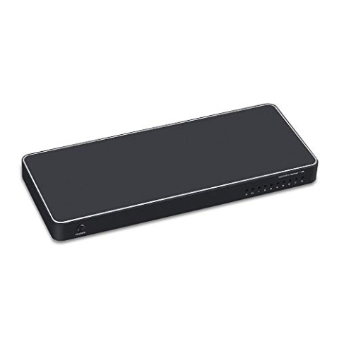 KanaaN HDMI 2.0 Splitter 1x8 | Unterstützt 4K 3D HDMI 2.0 HDCP 2.2 | Kompatibel mit DVD- oder Blu-ray-Playern, Xbox, Playstation, PC etc.