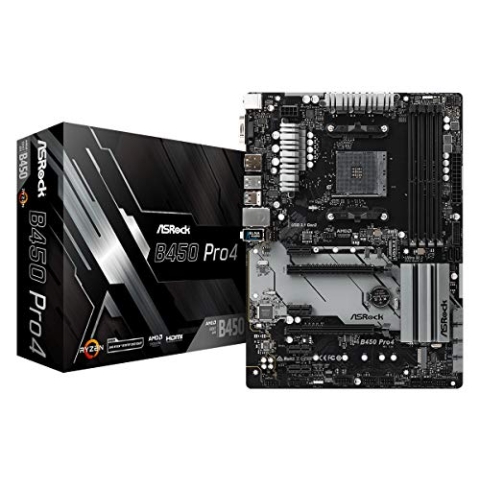 MB ASRock B450 Pro4 AM4 ATX D-Sub/HDMI/DP DDR4 Retail