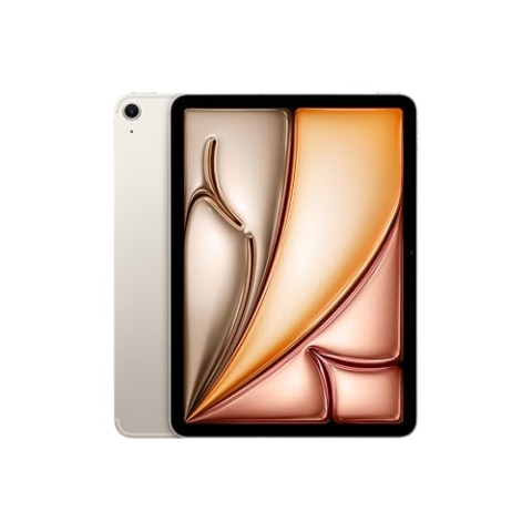 Apple iPad Air 11" mit M3 Chip: Apple Intelligence, Liquid Retina Display, 128 GB, 12 MP Frontkamera/Rückkamera, WLAN 6E + 5G Mobilfunk, Touch ID, Batterie für den ganzen Tag – Polarstern