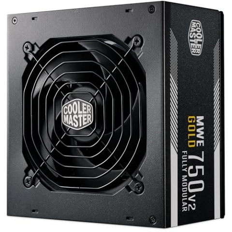Cooler Master MWE Gold 750 V2 ATX 3.1 Vollmodulares Netzteil – ATX 3.1-Unterstützung, 80 Plus Gold, 750 Watt PC-Netzteil, PCIe 5.1-Verkabelung, 120 mm HDB-Lüfter, Hochtemperaturschwelle