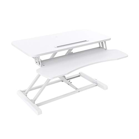 V7 DT2SSW Essentieller Schreibtischständer, Weiß