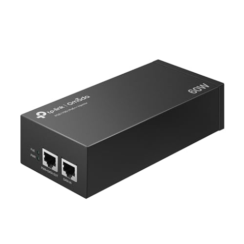 TP-Link TL-POE170S PoE++ Injektor (2 Gigabit-Ports, kompatibel mit 802.3af /at/bt, Gesamtleistung mit bis zu 60W, Wandmontage und Desktop-Design, Plug and Play)Schwarz