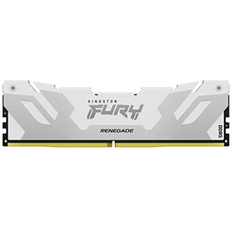 Kingston FURY Renegade DDR5 RGB Silber/Weiß XMP 24GB 8400MT/s CL40 CUDIMM Desktop Gaming Speicher Einzelmodul - KF584CU40RWA-24