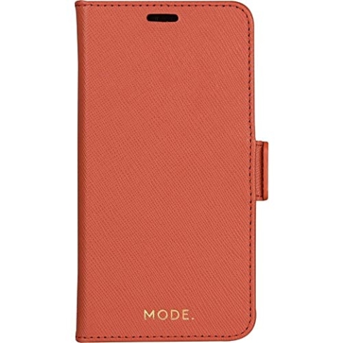 dbramante1928 Echtleder Schutzhülle für Apple iPhone Xs Max [Modell: New York I Saffiano-Leder I 2in1 Funktion I Kartenfach I rusty rose] - NYXPRURO5171