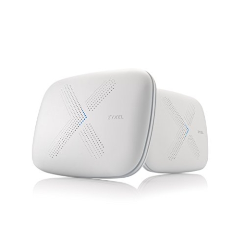 Zyxel Multy X Tri-Band AC3000 WLAN-Mesh-System für den gesamten häuslichen Bereich. Kompatibel mit Alexa. Router und Satellit - 2er Pack [WSQ50]