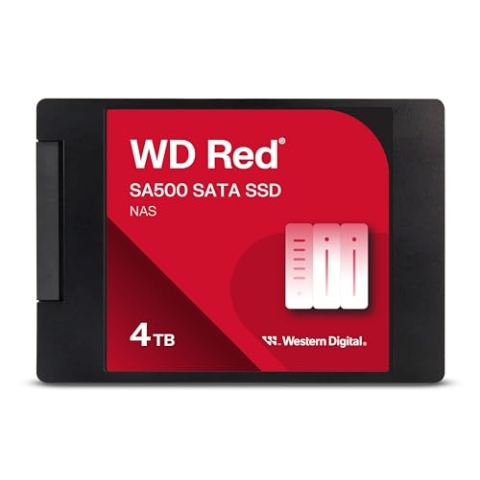 WD Red interne Festplatte 4 TB (3,5 Zoll, NAS Festplatte, 5.400U/min, SATA 6 Gbit/s, NASware-Technologie, für NAS-Systeme im Dauerbetrieb) rot