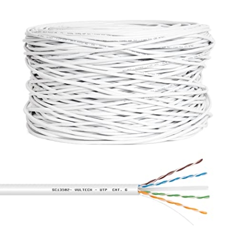 Vultech sc13502 – 305 – Netzwerkkabel (CAT6, F/UTP (FTP), 10/100/1000Base-T (x), grau, Vinylchlorid (PVC), Stranded)