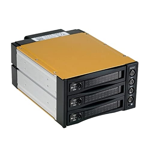 FANTEC SNT-BA2131-1 Backplane/Aluminium Gehäuse für 3x 8,9 cm (3,5") Festplatten, 2x 13,34cm (5,25") Einschub, 1x 80mm Lüfter, schwarz