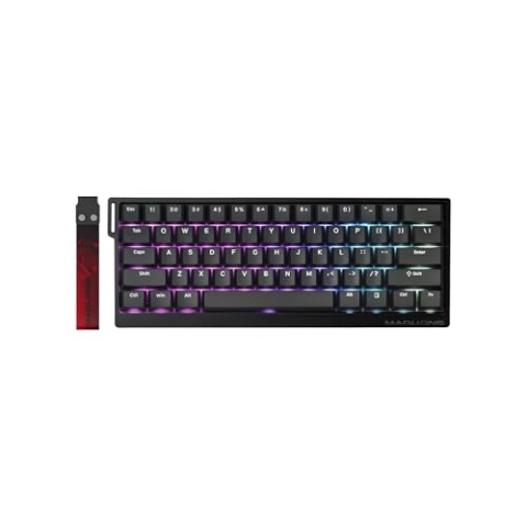 Madlions MAD 60 HE - Wooting Killer | Magnetische/mechanische Gaming-Tastatur 60% | 8000Hz Polling Rate | RT-Latenz / Reset Ultra Esport| 16,5M RGB | Web Driver | Magnetic Switch | US Layout QWERTY