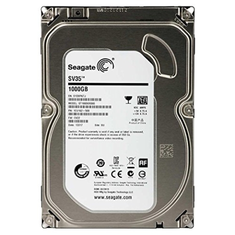 Seagate SV35 Serie ST1000VX000 Interne Festplatte 1TB (8,9 cm (3,5 Zoll), 7200 rpm, 8 ms Zugriffszeit, 64MB Cache, SATA-600)
