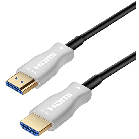 PremiumCord 4K Optical Active Ultra High Speed ​​​​HDMI 2.0 Glasfaserkabel M/M, 18 Gbit/s, Kompatibel Mit 4K@60Hz Video, 3D, Edid, ARC, HDR, Dolby TrueHD, Vergoldete Anschlüsse, 7 m