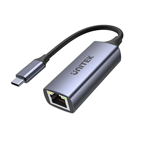 USB-C zu Gigabit Ethernet Adapter mit 100W Power Delivery/SuperSpeed USB 3.1 Gen 1 / Kompakte Größe/Chipsatz RTL8153 / Aluminium-Legierungsgehäuse/Farbe: Space Grey