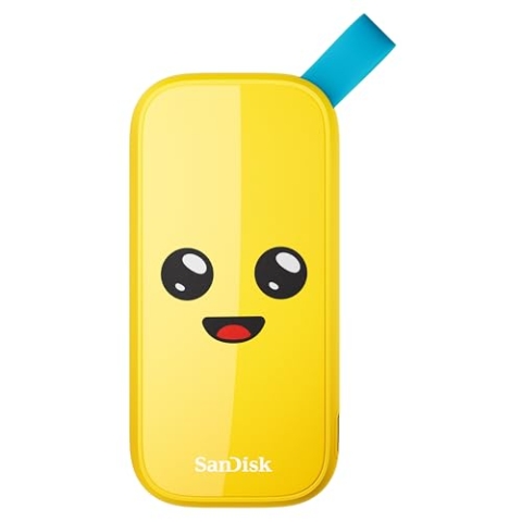 SanDisk Fortnite tragbare SSD, 2 TB, Peely Edition, bis zu 800 MB/s, USB-C, USB 3.2 Gen 2, Fallschutz – SDSSDE30-2T00-G25F
