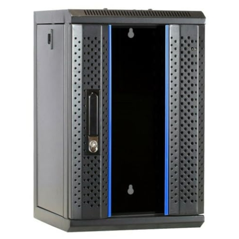 DSIT 10 Zoll Set: 9HE Netzwerkschrank zur Wandmontage – Rackschienen – Steckdosenleiste – Kabelführungsleiste – CAT6A STP Patchpanel
