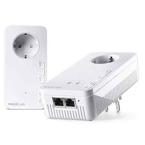 devolo Magic 2 Wifi AC Starter Kit: Ideal für Home Office und Streaming, Weltweit schnellstes Powerline-Starterkit für zuverlässiges WLAN ac einfach via Stromleitung, bis 2400 Mbit/s