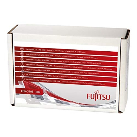 Fujitsu/PFU Verbrauchsmaterial-Set: 3708-100K für SP-1120, SP-1125, SP-1130 Inklusive 2 x Pickrollen und 1 x Bremsrolle. Geschätzte Lebensdauer: bis zu 100 K Scans