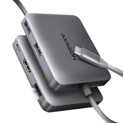 AXAGON HMC-5HL 2X USB-A, HDMI, LAN, USB 3.2 Gen 1 hub, PD 100W - grau