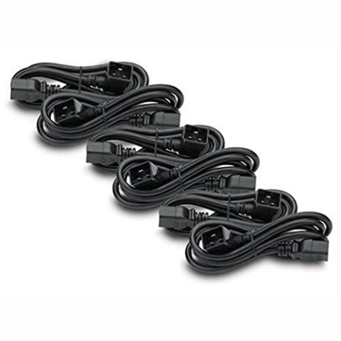 APC AP98896F Stromkabelkit (208/230 V Wechselstrom, IEC 320 EN 60320 C19 - IEC 320 EN 60320 C20, 90-Grad-Anschluss) 1,8 m schwarz