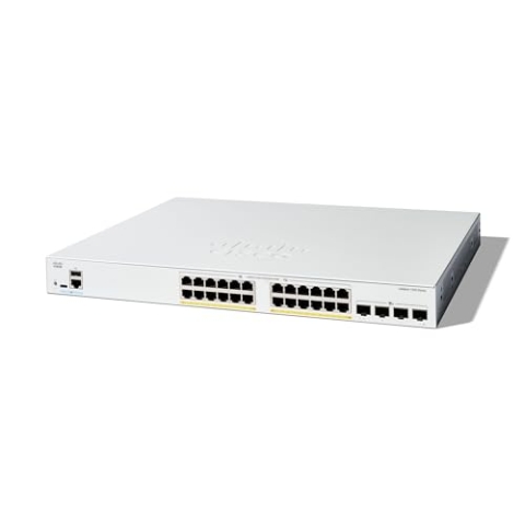 Cisco Catalyst 1300-24FP-4X-Managed-Switch, 24-Port-GE, vollständiges PoE, 4 x 10-GE-SFP+, eingeschränkter Lebenszeitschutz (C1300-24FP-4X)