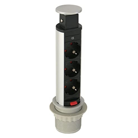 Kondator 935-p630 Stromverteiler (PDU) – Stromverteiler (PDUs) (Standard, schwarz, Silber, 230 – 240 V, 16 A, Typ F (Schuko), Typ F (Schuko))