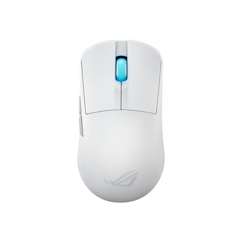 ASUS ROG Harpe Ace Mini White ultraleichte E-Sport Gaming Maus (49 Gramm, ROG Micro-Switches, SpeedNova-Wireless-Technologie, USB, 2,4 GHz RF, Bluetooth, ROG AimPoint Pro, 42.000 DPI, 8.000 Hz, weiß)