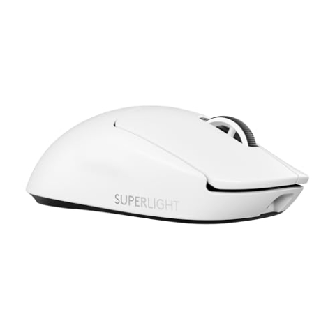 Logitech G PRO X SUPERLIGHT 2 LIGHTSPEED Kabellose Gaming-Maus, Lightweight, 60g, 8K-Abrufrate, LIGHTFORCE Hybrid-Schalter, HERO 2 Sensor, 44K DPI, 5 programmierbare Tasten, USB-C, PC/Mac - Weiß