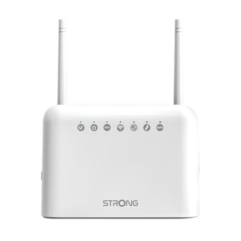 STRONG | 4G LTE Router 350 | Mobiler Hotspot | Bis zu 150 Mbps 4G / 300 Mbps WLAN | ideal für Campingbus oder Wochenendhaus | 4 LAN-Anschlüsse | Für alle SIM-Karten geeignet | weiß