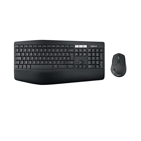 Logitech MK850 Performance Kabelloses Tastatur-Maus-Set, Bluetooth & 2.4 GHz Verbindung via USB-Empfänger, 24 bis 36-Monate Akkuleistung, Handballenauflage, Skandinavisches QWERTY-Layout - Schwarz
