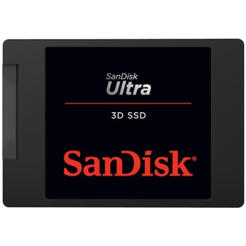 SanDisk Ultra 3D 1 TB SSD interne SSD Festplatte ( intern 2,5 Zoll, stoßbeständig, 3D NAND-Technologie, n-Cache 2.0-Technologie, 560 MB/s Übertragungsraten) Schwarz, Festkörper-Laufwerk