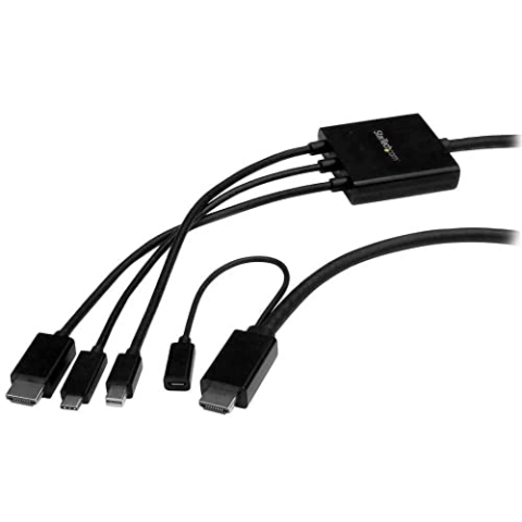 StarTech.com USB-C, HDMI oder Mini DisplayPort auf HDMI Konverterkabel - 2m - USB Typ-C HDMI oder Mini DP zu HDMI Adapter