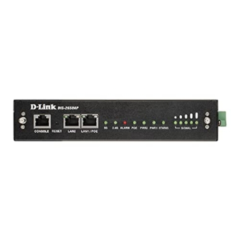 D-Link DIS-2650AP Industrial AC1200 Wave 2 Access Point (MU-MIMO, -20 bis 65°C, PoE, 2kV Überspannungsschutz, DIN, AP, Wireless Client, Wireless Bridge, Central Management)