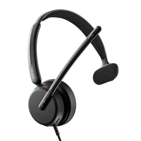 EPOS Impact 430 - Mono On-Ear kabelgebundenes USB-C & USB-A-Headset mit Noise-Cancelling-Mikrofon, Plug-and-Play, hochwertiger Klang, leichtes Design, für Remote Arbeit, Büroanrufe & Zoom-Meetings