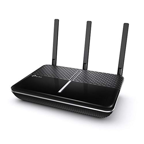 TP-Link Archer C2300 Dual Band Wireless MU-MIMO (Gigabit WLAN Router 1625Mbit/s (5GHz) + 600Mbit/s (2,4GHz), 4 Gigabit LAN Ports, 1 USB 3.0 Port, Print/Media/FTP/VPN Server) schwarz