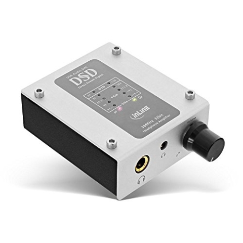 InLine 99202I AmpUSB Hi-Res AUDIO HiFi DSD Kopfhörer-Verstärker, USB Digital Audio Konverter, 384kHz/32-Bit