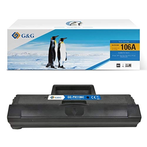 G&G Toner kompatibel mit HP 106A/ W1106A für Laser 107, MFP135, MFP137